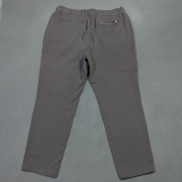 Cove USA Pants Men's 38 Gray Chino Pants Stretch Elastic Waist Casual - Picture 2 of 11